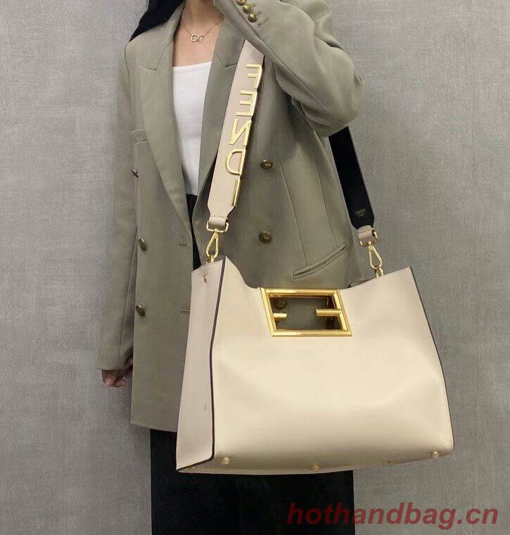 FENDI WAY MEDIUM White leather bag 8BH391AAI FENDI WAY MEDIUM White leather bag 8BH391AAI