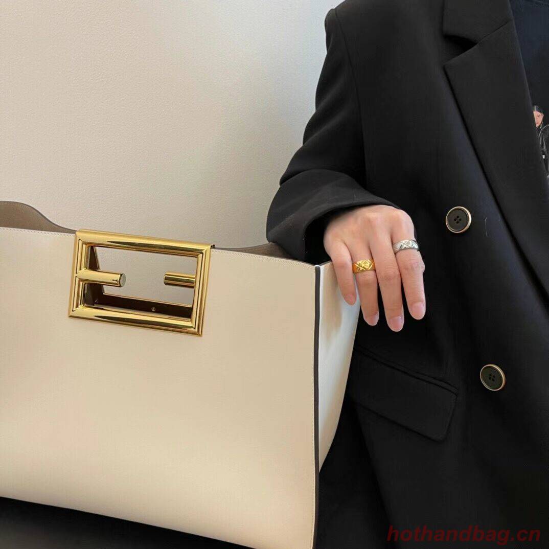 FENDI WAY MEDIUM White leather bag 8BH391AAI FENDI WAY MEDIUM White leather bag 8BH391AAI