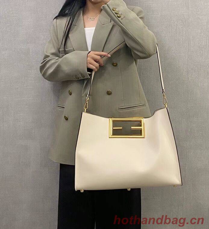 FENDI WAY MEDIUM White leather bag 8BH391AAI FENDI WAY MEDIUM White leather bag 8BH391AAI