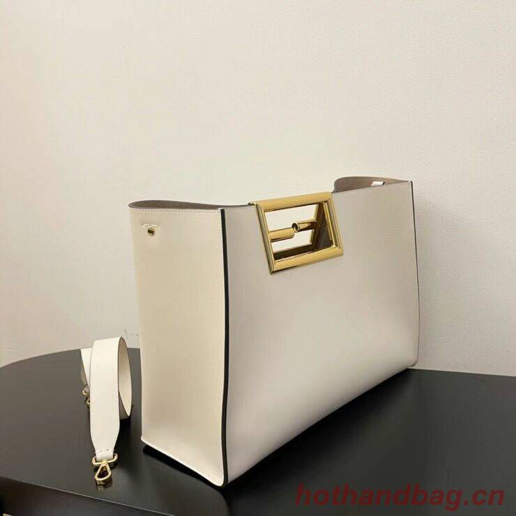 FENDI WAY MEDIUM White leather bag 8BH391AAI FENDI WAY MEDIUM White leather bag 8BH391AAI