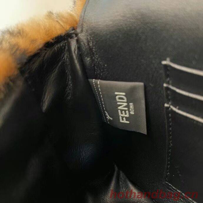 Fendi BAGUETTE lambswool Leather bag 5FB0331 brown Fendi BAGUETTE lambswool Leather bag 5FB0331 brown