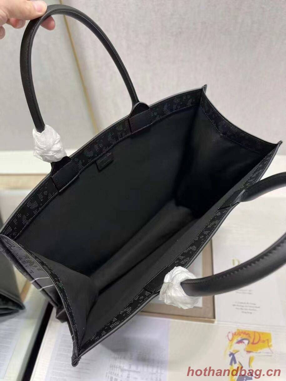 DIOR BOOK TOTE leather Constellation Embroidery M1297ZR black DIOR BOOK TOTE leather Constellation Embroidery M1297ZR black