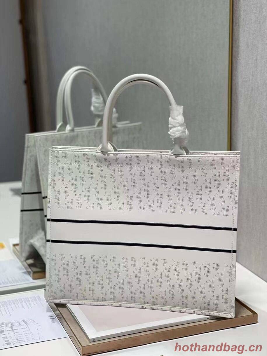 DIOR BOOK TOTE leather Constellation Embroidery M1297ZR white DIOR BOOK TOTE leather Constellation Embroidery M1297ZR white