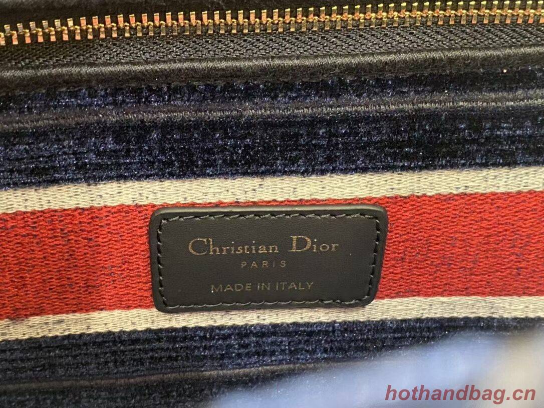 DIOR BOOK TOTE Velvet M2030 Dark Blue DIOR BOOK TOTE Velvet M2030 Dark Blue