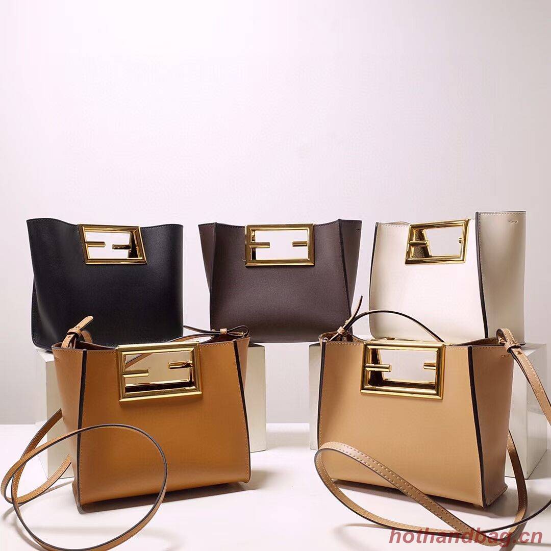 FENDI WAY small leather bag 5FB6846 Dark brown FENDI WAY small leather bag 5FB6846 Dark brown