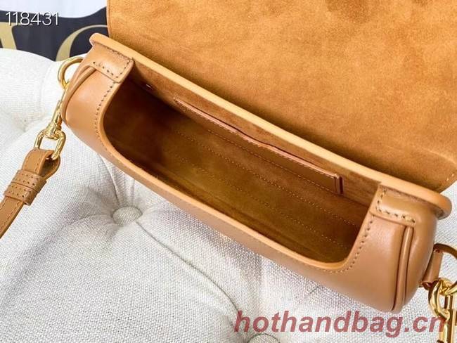 MEDIUM DIOR BOBBY BAG Warm Taupe Box Calfskin M9327 Camel