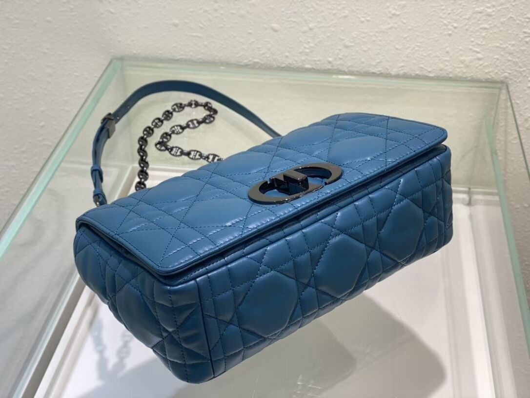 LARGE DIOR CARO BAG Gradient Cannage Lambskin M9243E blue LARGE DIOR CARO BAG Gradient Cannage Lambskin M9243E blue