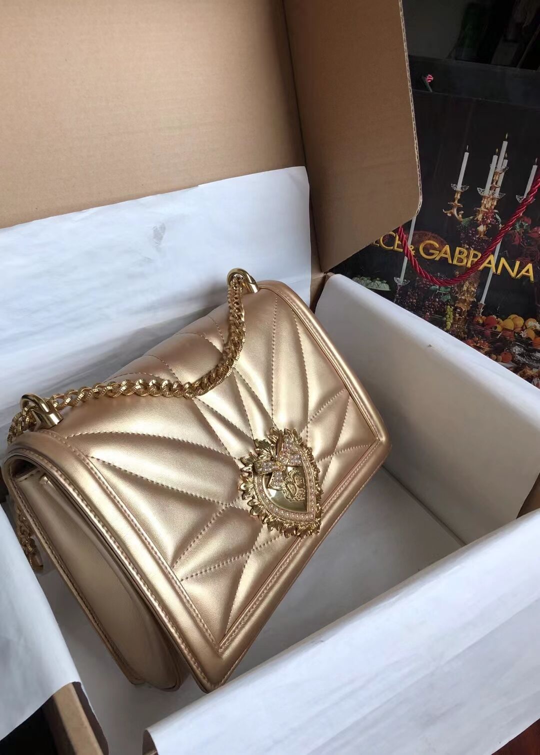 Dolce & Gabbana Origianl Leather Bag 4348 gold Dolce & Gabbana Origianl Leather Bag 4348 gold