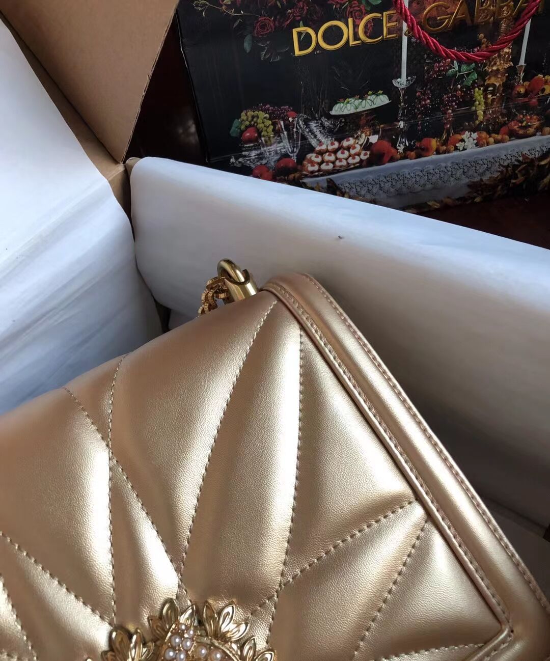 Dolce & Gabbana Origianl Leather Bag 4348 gold Dolce & Gabbana Origianl Leather Bag 4348 gold