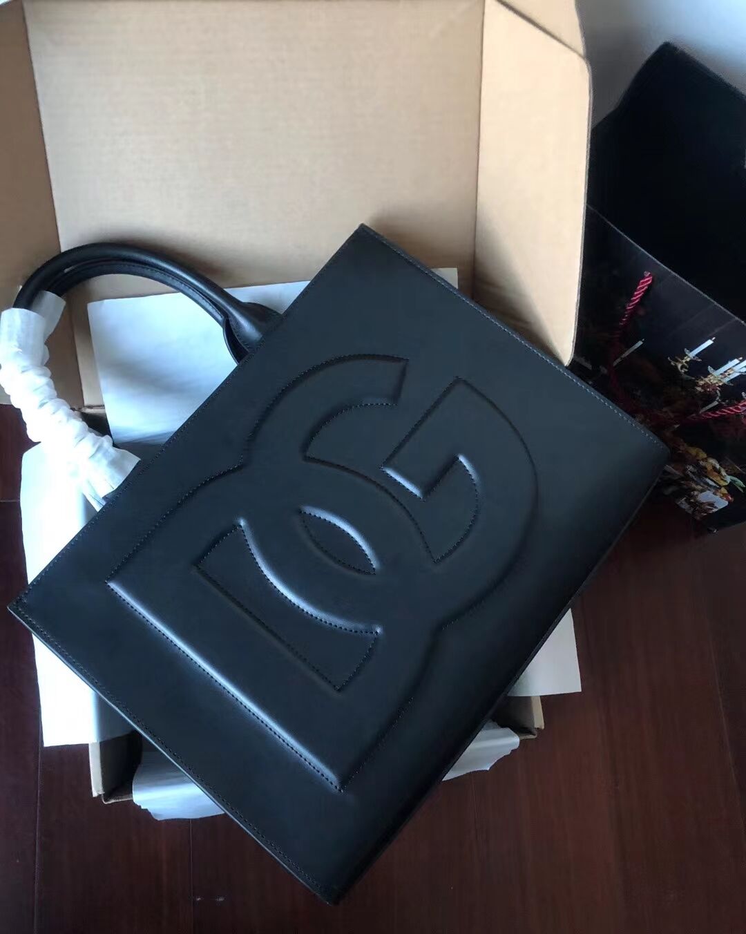 Dolce & Gabbana Origianl Leather Shoulder Bag 3041 black Dolce & Gabbana Origianl Leather Shoulder Bag 3041 black