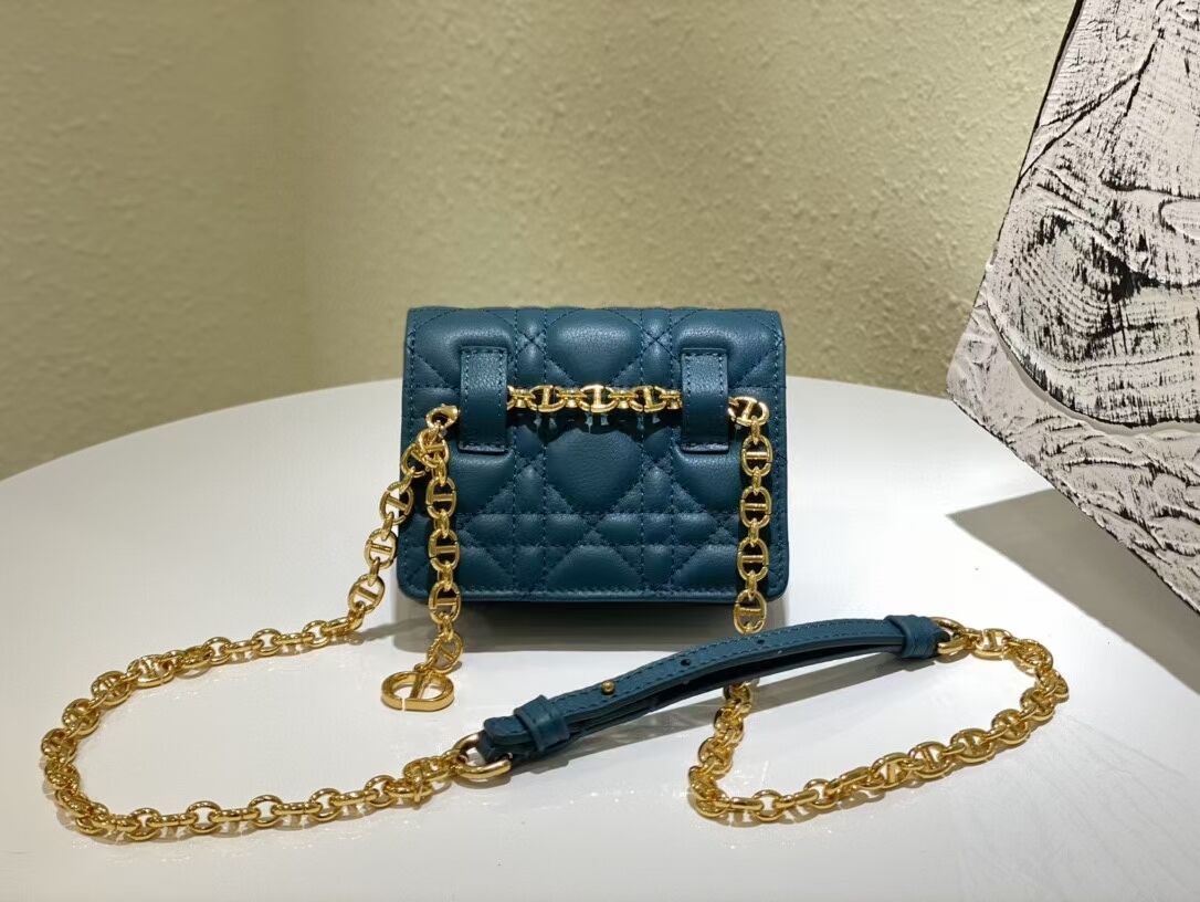 DIOR MINI BOBBY BAG Gradient Cannage Lambskin C0952 blue DIOR MINI BOBBY BAG Gradient Cannage Lambskin C0952 blue