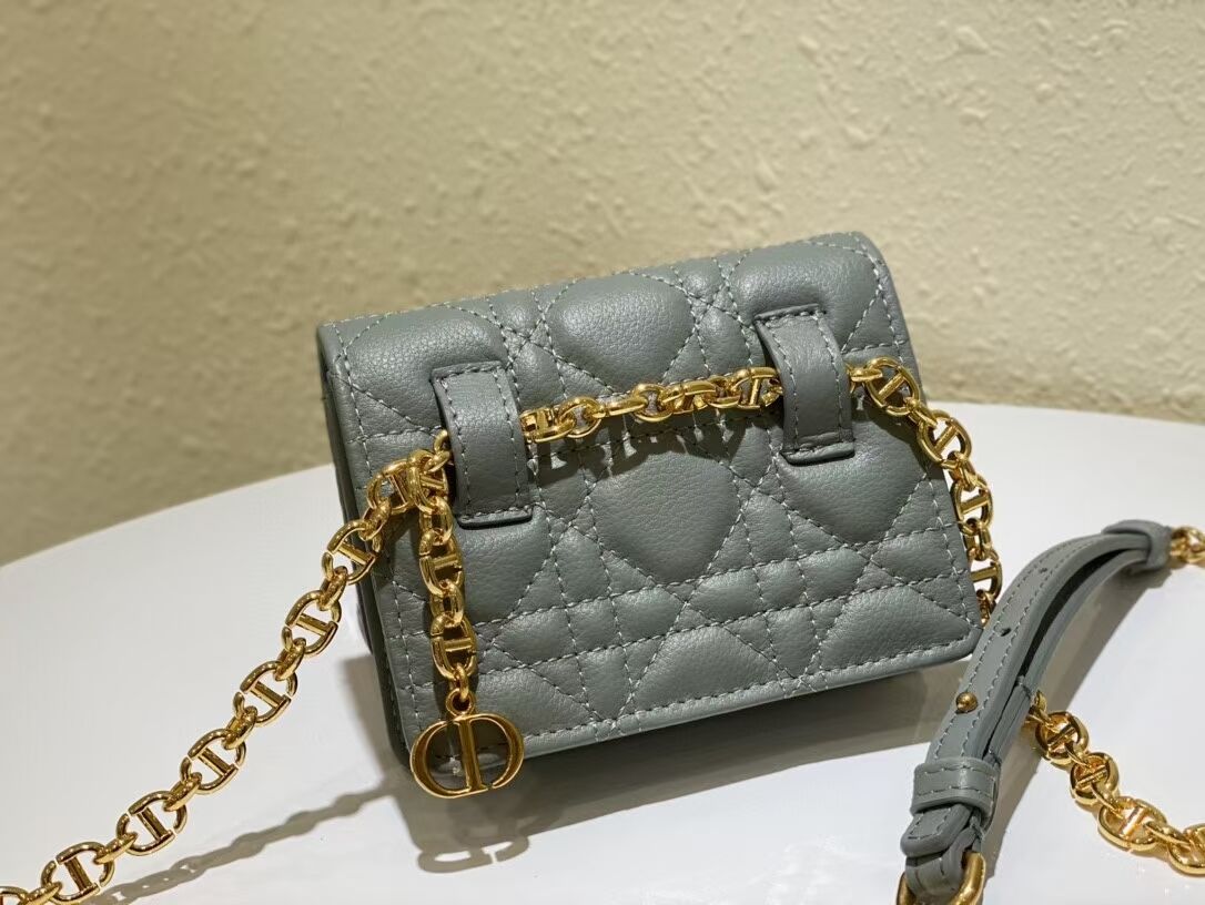 DIOR MINI BOBBY BAG Gradient Cannage Lambskin C0952 gray DIOR MINI BOBBY BAG Gradient Cannage Lambskin C0952 gray