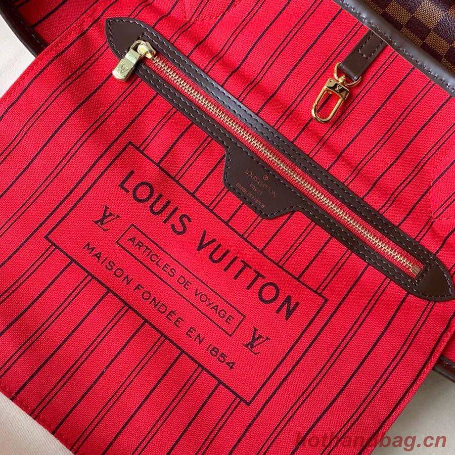 Louis Vuitton Damier Ebene Canvas Neverfull M41358 Red Louis Vuitton Damier Ebene Canvas Neverfull M41358 Red