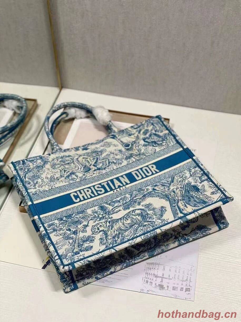 DIOR BOOK TOTE Embroidery C1286-6 blue DIOR BOOK TOTE Embroidery C1286-6 blue