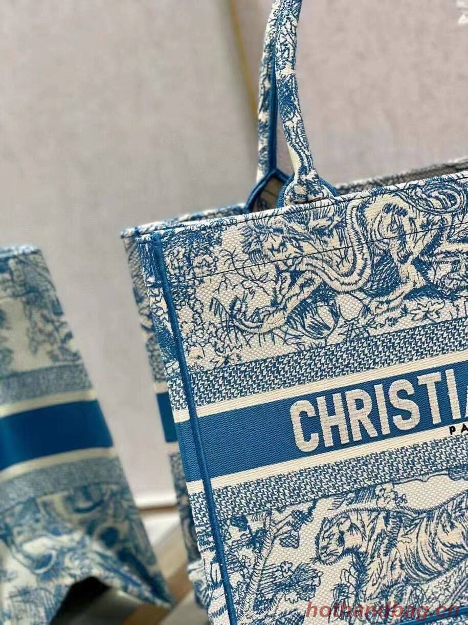 DIOR BOOK TOTE Embroidery C1287-6 blue DIOR BOOK TOTE Embroidery C1287-6 blue