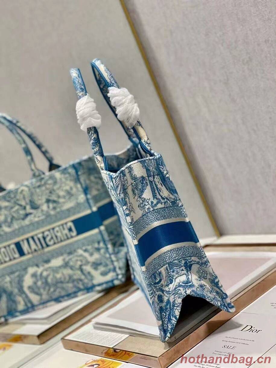 DIOR BOOK TOTE Embroidery C1287-6 blue DIOR BOOK TOTE Embroidery C1287-6 blue