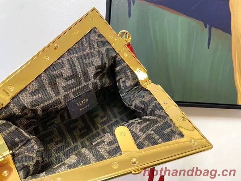 FENDI FIRST small suede bag 8BP129A red FENDI FIRST small suede bag 8BP129A red