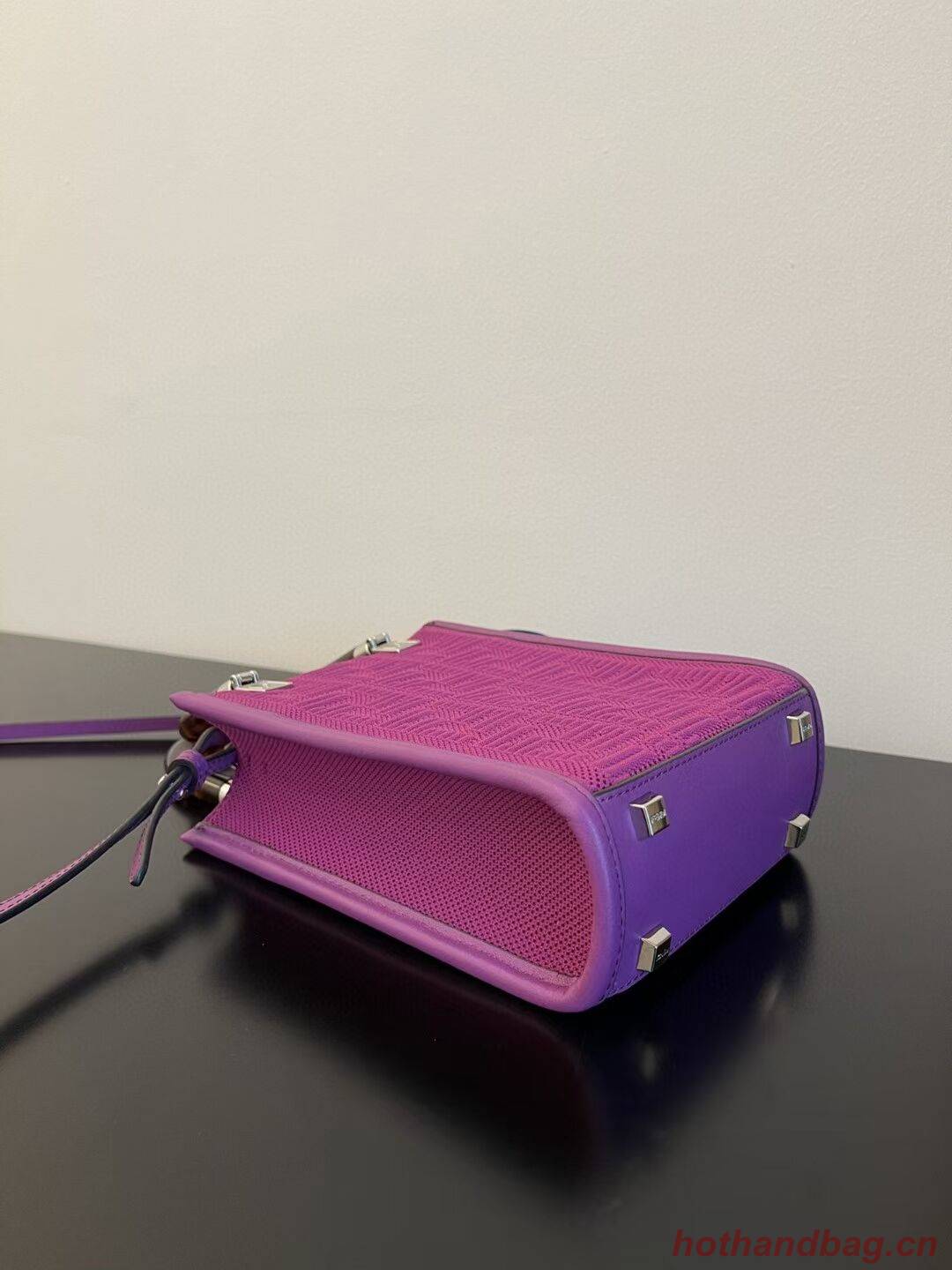 FENDI MINI SUNSHINE SHOPPER FF fabric mini-bag 8BS051AG Purple FENDI MINI SUNSHINE SHOPPER FF fabric mini-bag 8BS051AG Purple