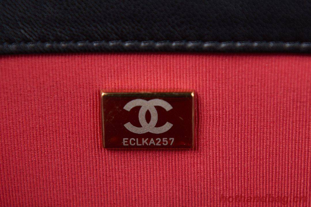 Chanel 22C New Woven Piping Square Original Leather Bag AS2496 Black Chanel 22C New Woven Piping Square Original Leather Bag AS2496 Black