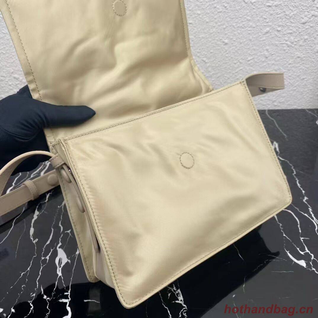 Prada Re-Nylon and nappa leather shoulder bag 1BM313 Biscuits Prada Re-Nylon and nappa leather shoulder bag 1BM313 Biscuits