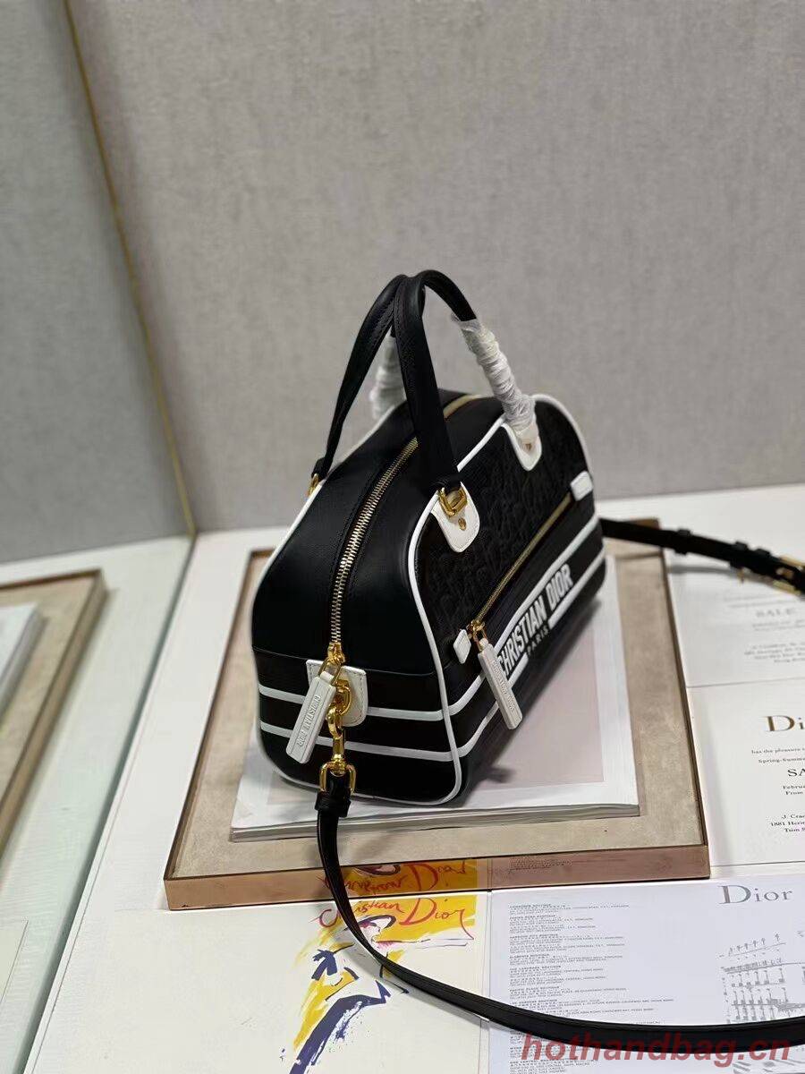 DIOR medium Embossing leather tote Bag A9200 black DIOR medium Embossing leather tote Bag A9200 black