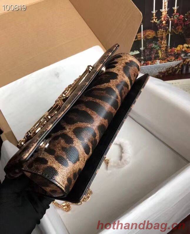 Dolce & Gabbana Origianl Leopard Print Leather Shoulder Bag 4006-1 brown Dolce & Gabbana Origianl Leopard Print Leather Shoulder Bag 4006-1 brown