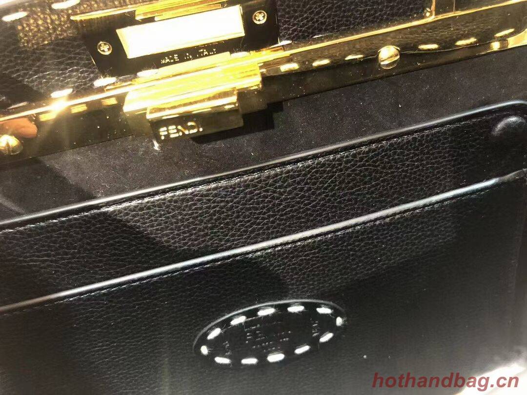 Fendi Peekaboo ISeeU MEDIUM leather bag F8637 black Fendi Peekaboo ISeeU MEDIUM leather bag F8637 black