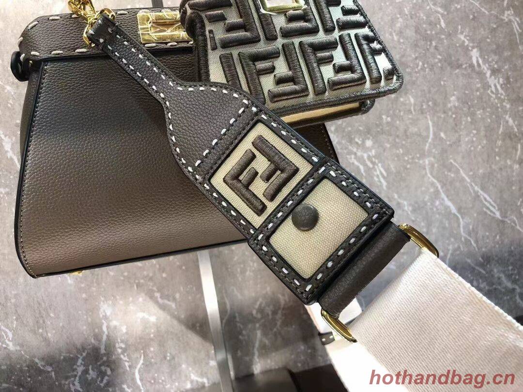 Fendi Peekaboo ISeeU Small leather bag F8636 gray Fendi Peekaboo ISeeU Small leather bag F8636 gray