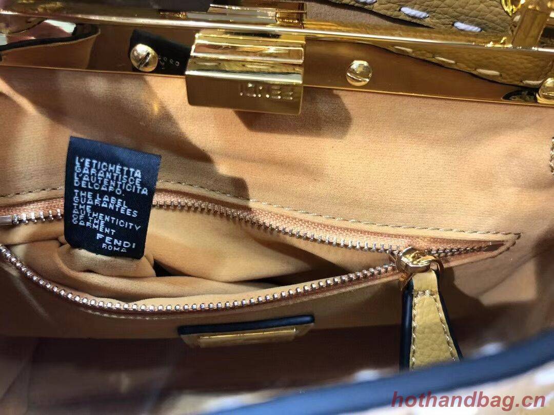 Fendi Peekaboo ISeeU Small leather bag F8636 yellow Fendi Peekaboo ISeeU Small leather bag F8636 yellow