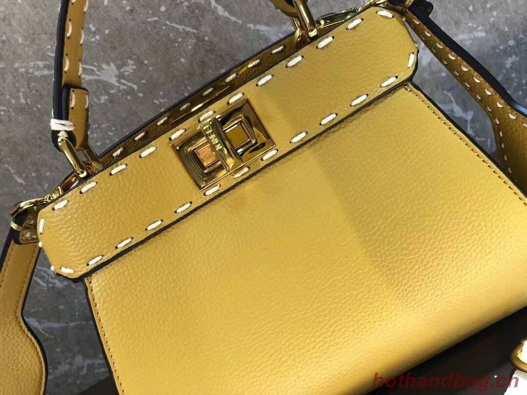 Fendi Peekaboo ISeeU Small leather bag F8636 yellow Fendi Peekaboo ISeeU Small leather bag F8636 yellow