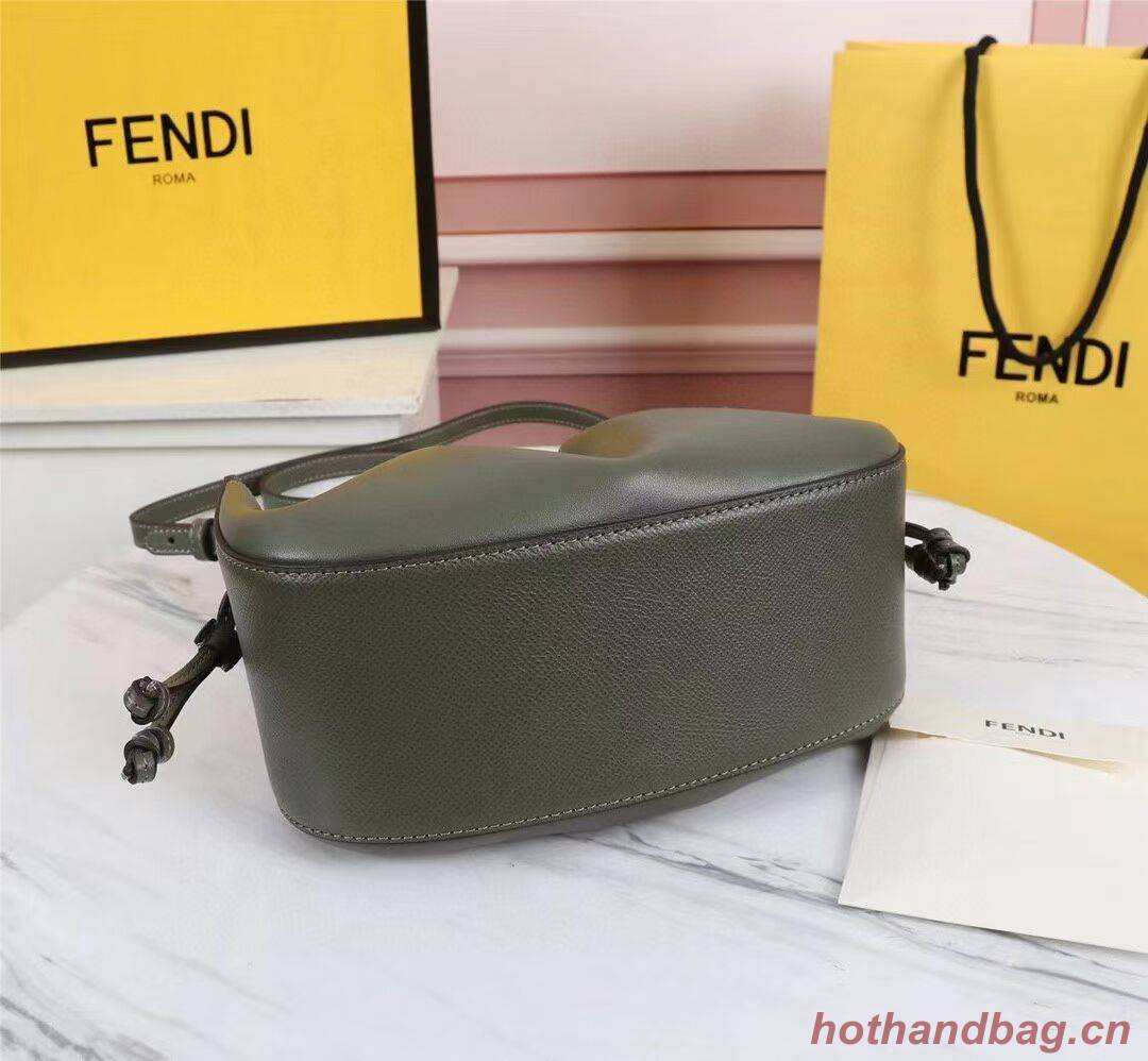 FENDI TOUCH leather bag 8BS059 blackish green FENDI TOUCH leather bag 8BS059 blackish green