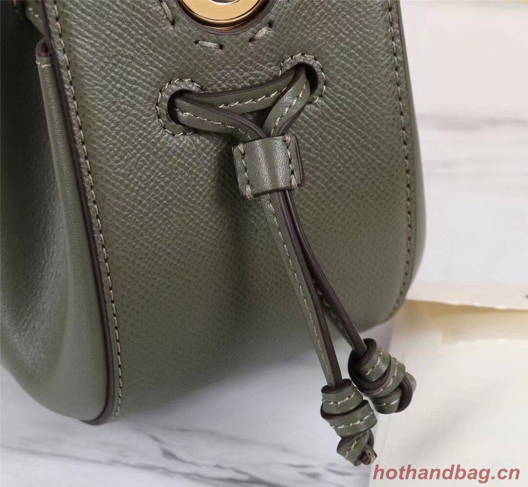 FENDI TOUCH leather bag 8BS059 blackish green FENDI TOUCH leather bag 8BS059 blackish green