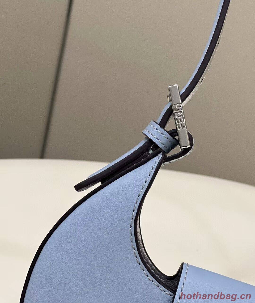 Fendi Cookie Light blue leather mini bag 8BS065A Fendi Cookie Light blue leather mini bag 8BS065A