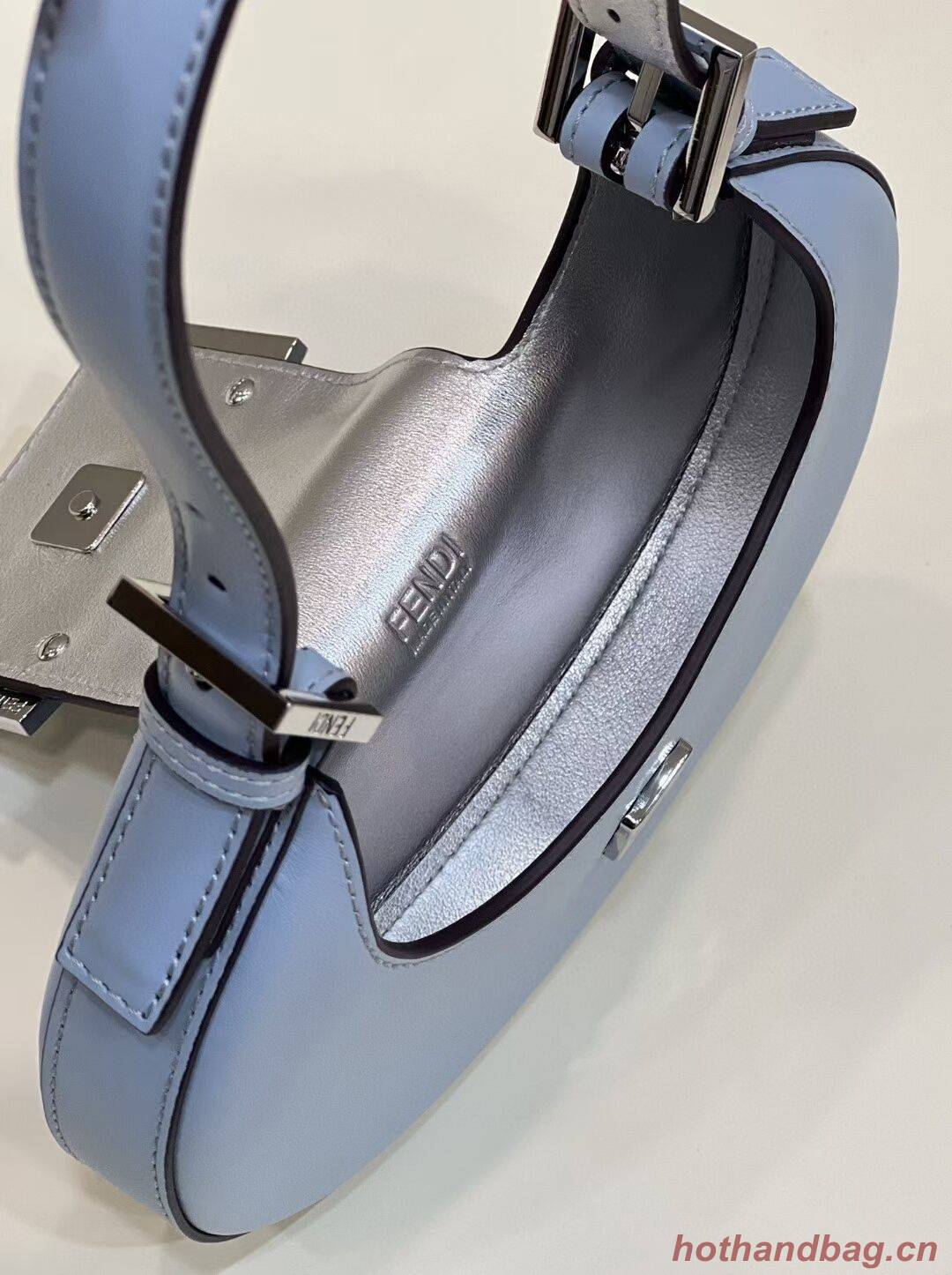 Fendi Cookie Light blue leather mini bag 8BS065A Fendi Cookie Light blue leather mini bag 8BS065A