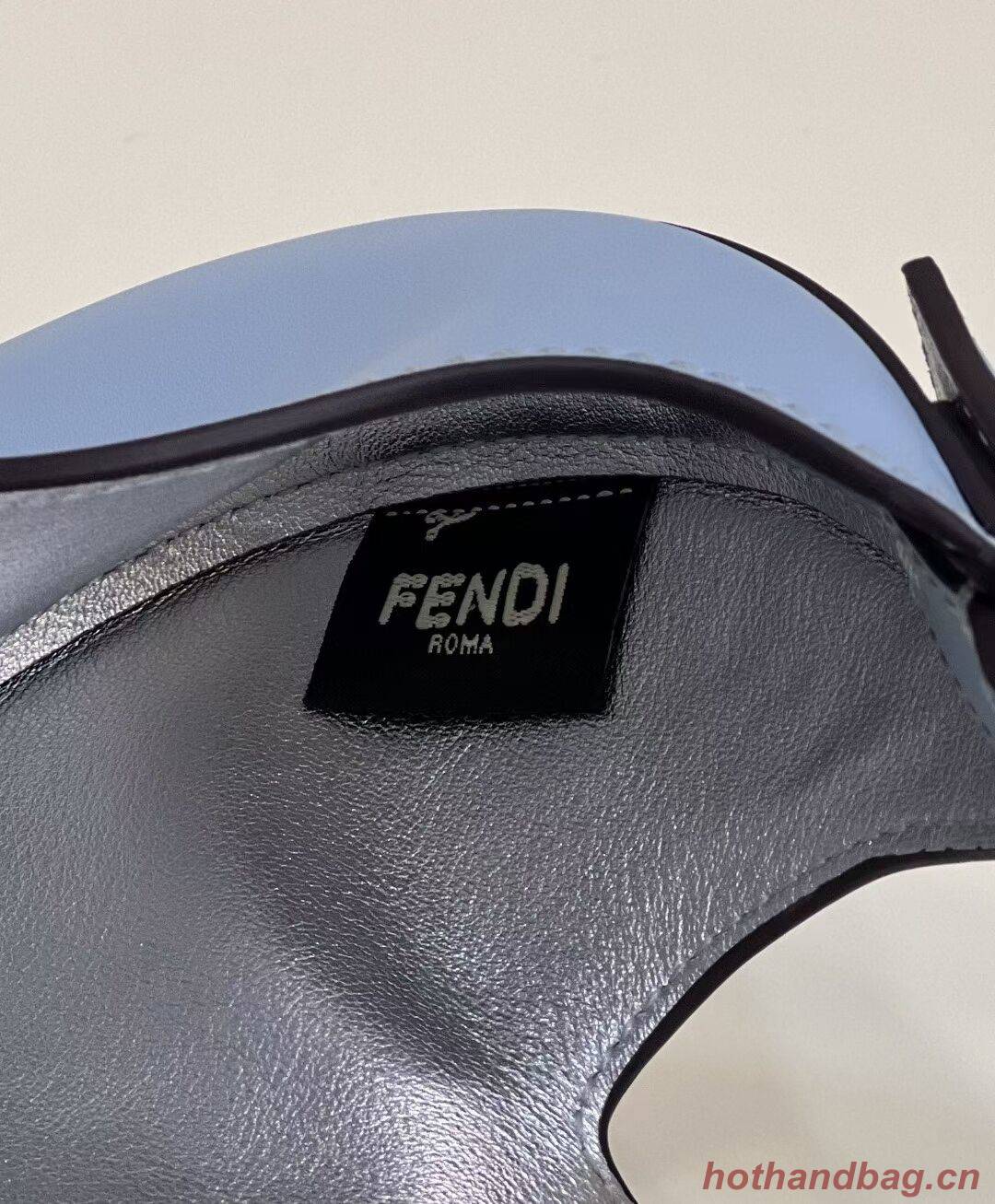 Fendi Cookie Light blue leather mini bag 8BS065A Fendi Cookie Light blue leather mini bag 8BS065A