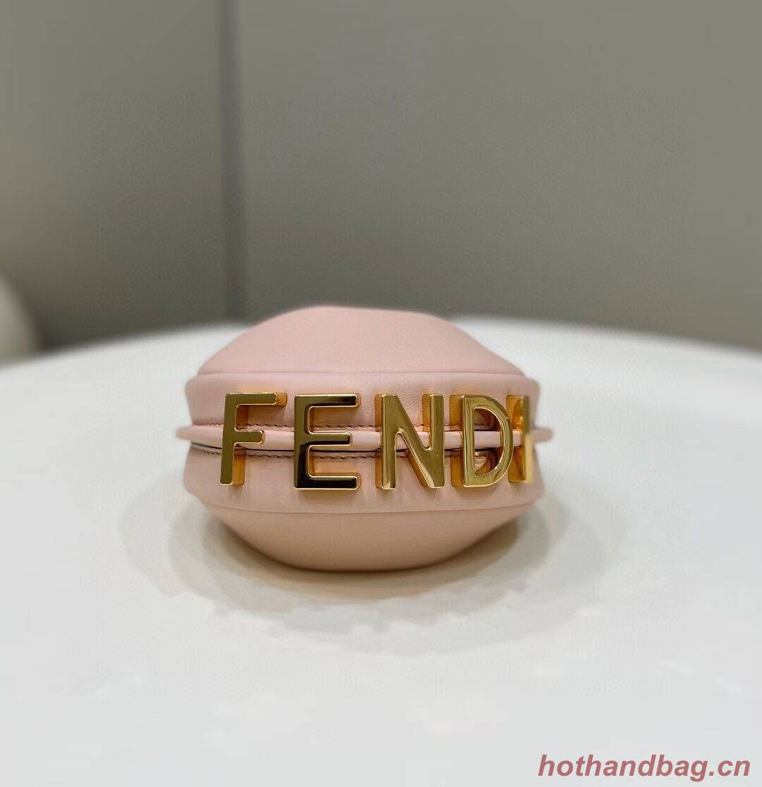Fendi Nano Fendigraphy Pink leather charm 7AS089A Fendi Nano Fendigraphy Pink leather charm 7AS089A