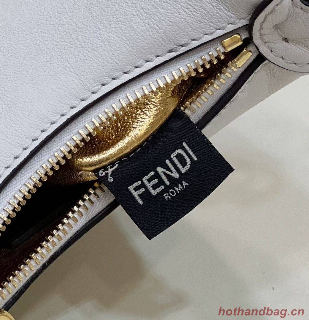 Fendi Nano Fendigraphy White leather charm 7AS089A Fendi Nano Fendigraphy White leather charm 7AS089A