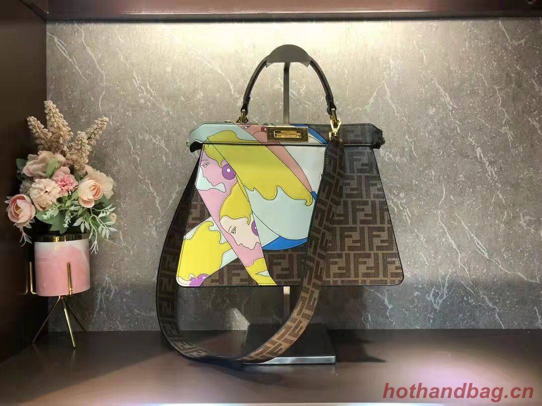 FENDI PEEKABOO ISEEU Original Leather MEDIUM bag 0196 Lady Print FENDI PEEKABOO ISEEU Original Leather MEDIUM bag 0196 Lady Print