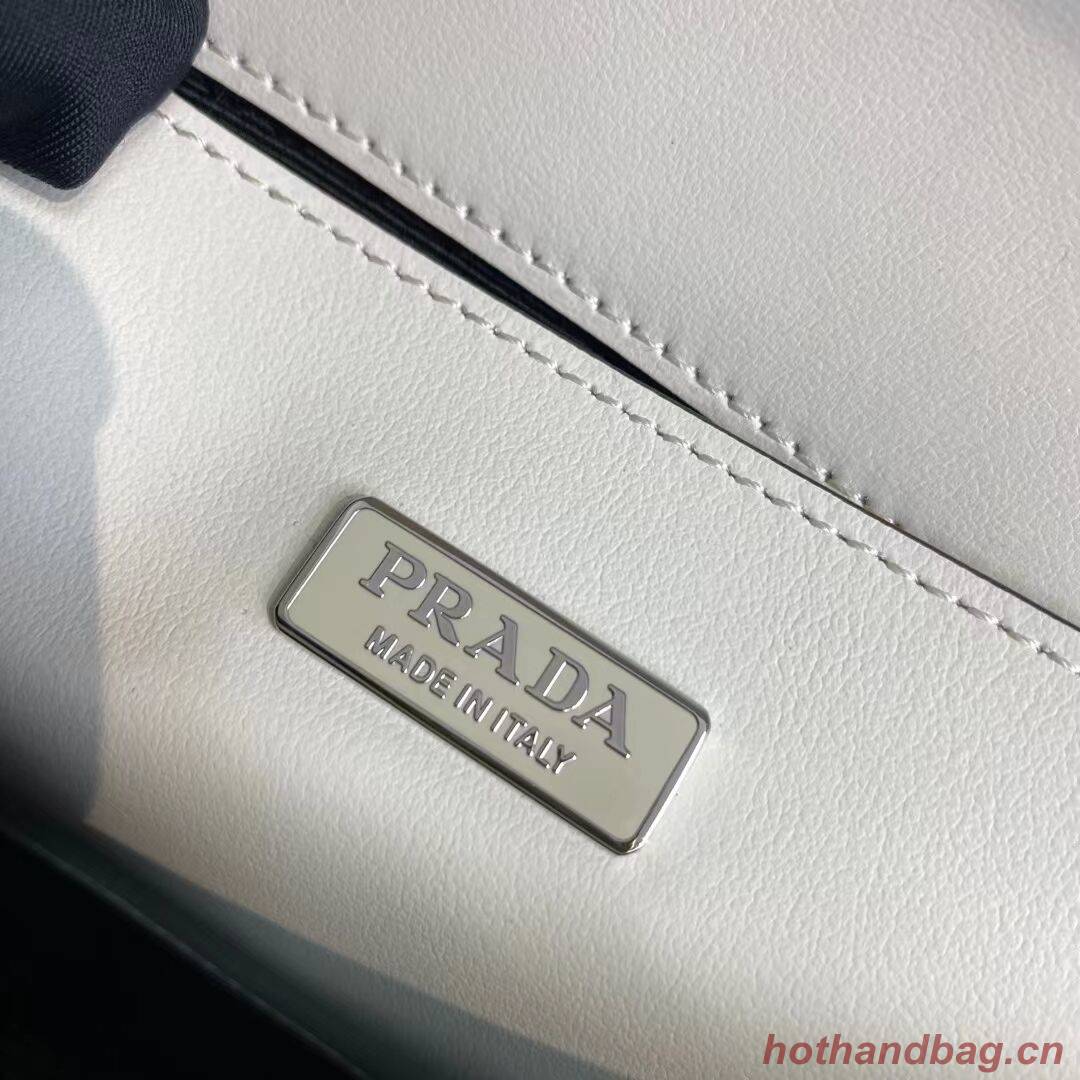 Prada Brushed leather Prada Femme bag 1BD323 White Prada Brushed leather Prada Femme bag 1BD323 White