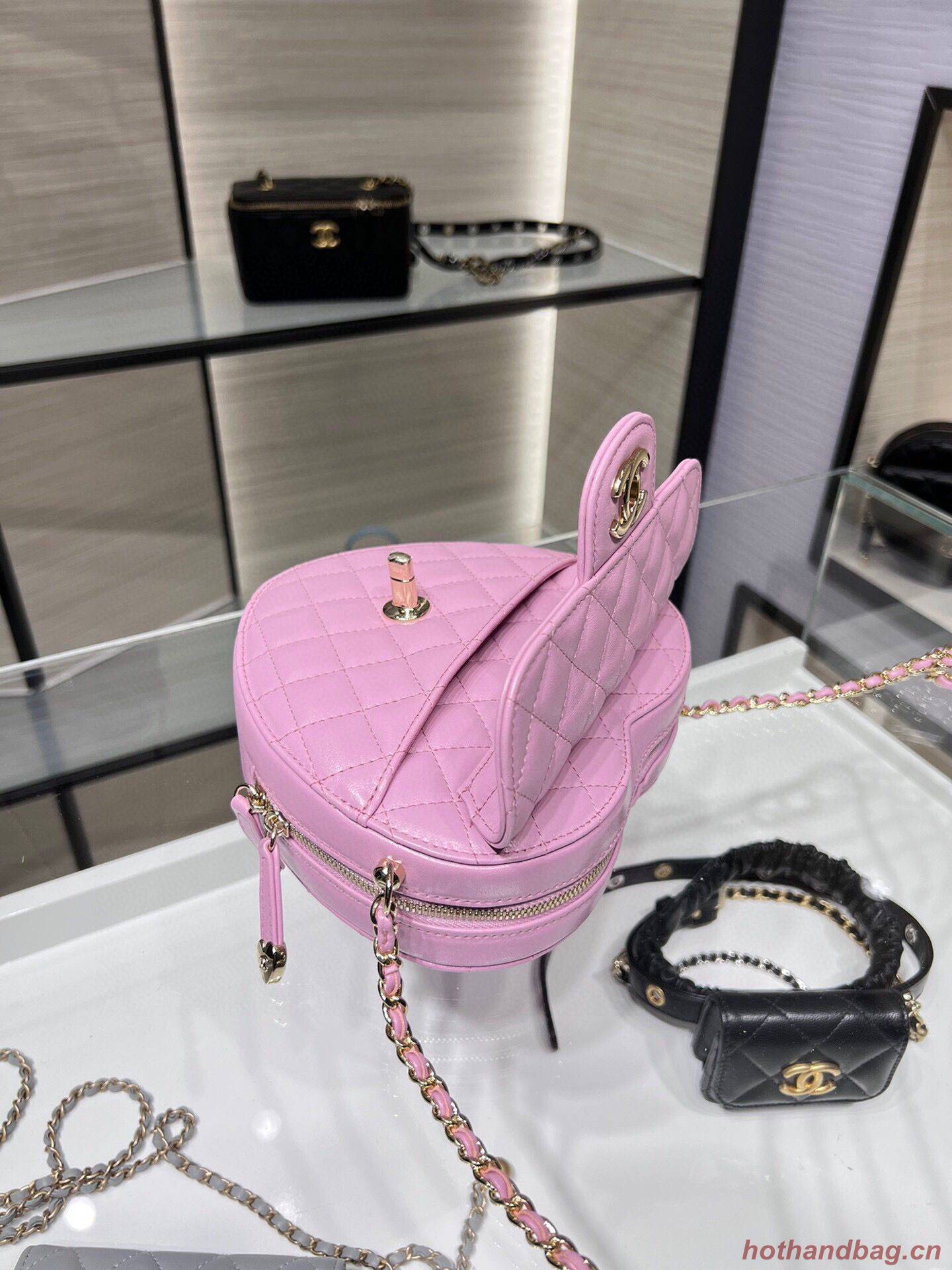 Chanel 2022S Love Heart Original Lambskin Crossbody Chain Bag AS3191Y Pink Chanel 2022S Love Heart Original Lambskin Crossbody Chain Bag AS3191Y Pink