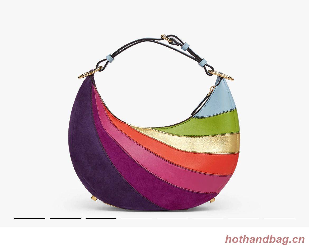 Fendi graphy Small Leather bag with multicolor inlay 8BR798A Rainbow Fendi graphy Small Leather bag with multicolor inlay 8BR798A Rainbow