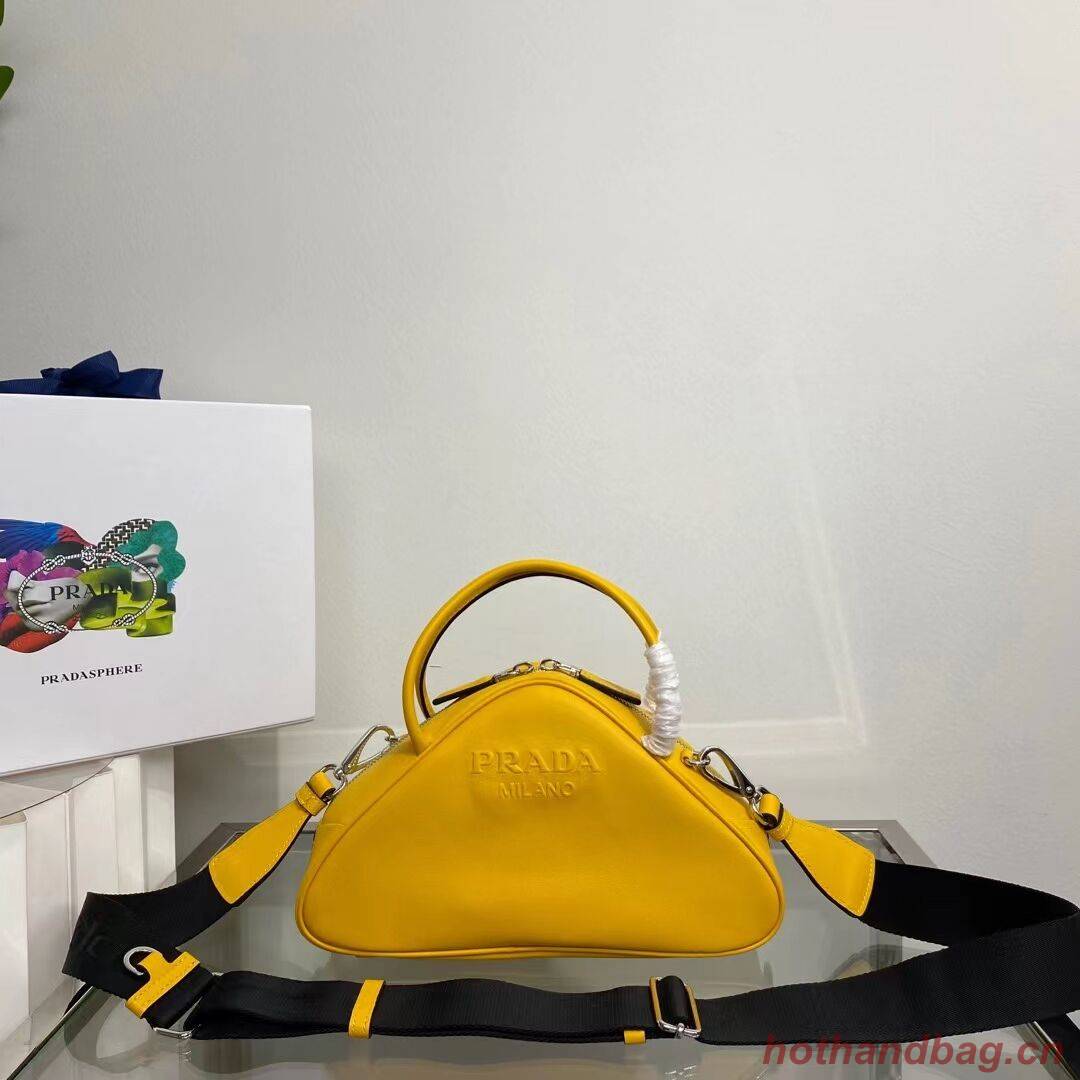 Prada Leather Triangle bag 1BB082 yellow Prada Leather Triangle bag 1BB082 yellow