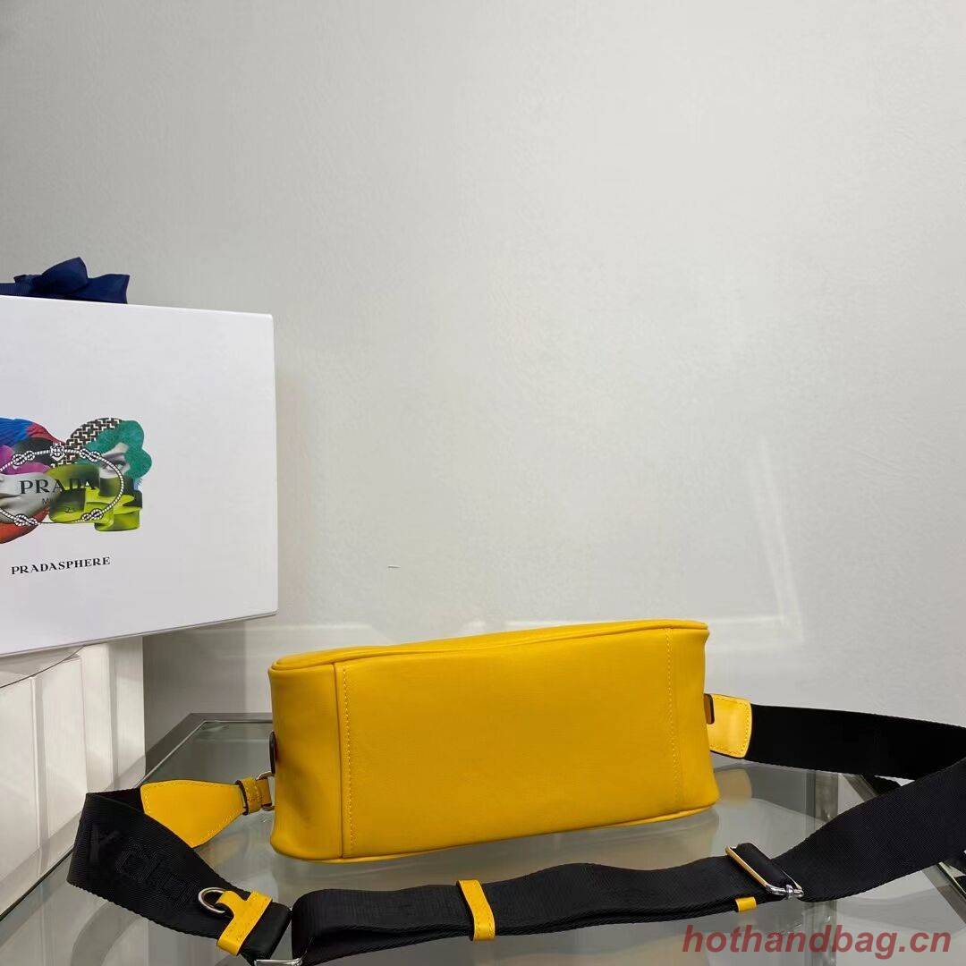Prada Leather Triangle bag 1BB082 yellow Prada Leather Triangle bag 1BB082 yellow