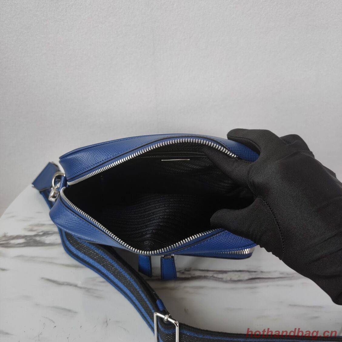 Prada Re-Edition 2005 Saffiano leather bag 2HD052 blue Prada Re-Edition 2005 Saffiano leather bag 2HD052 blue