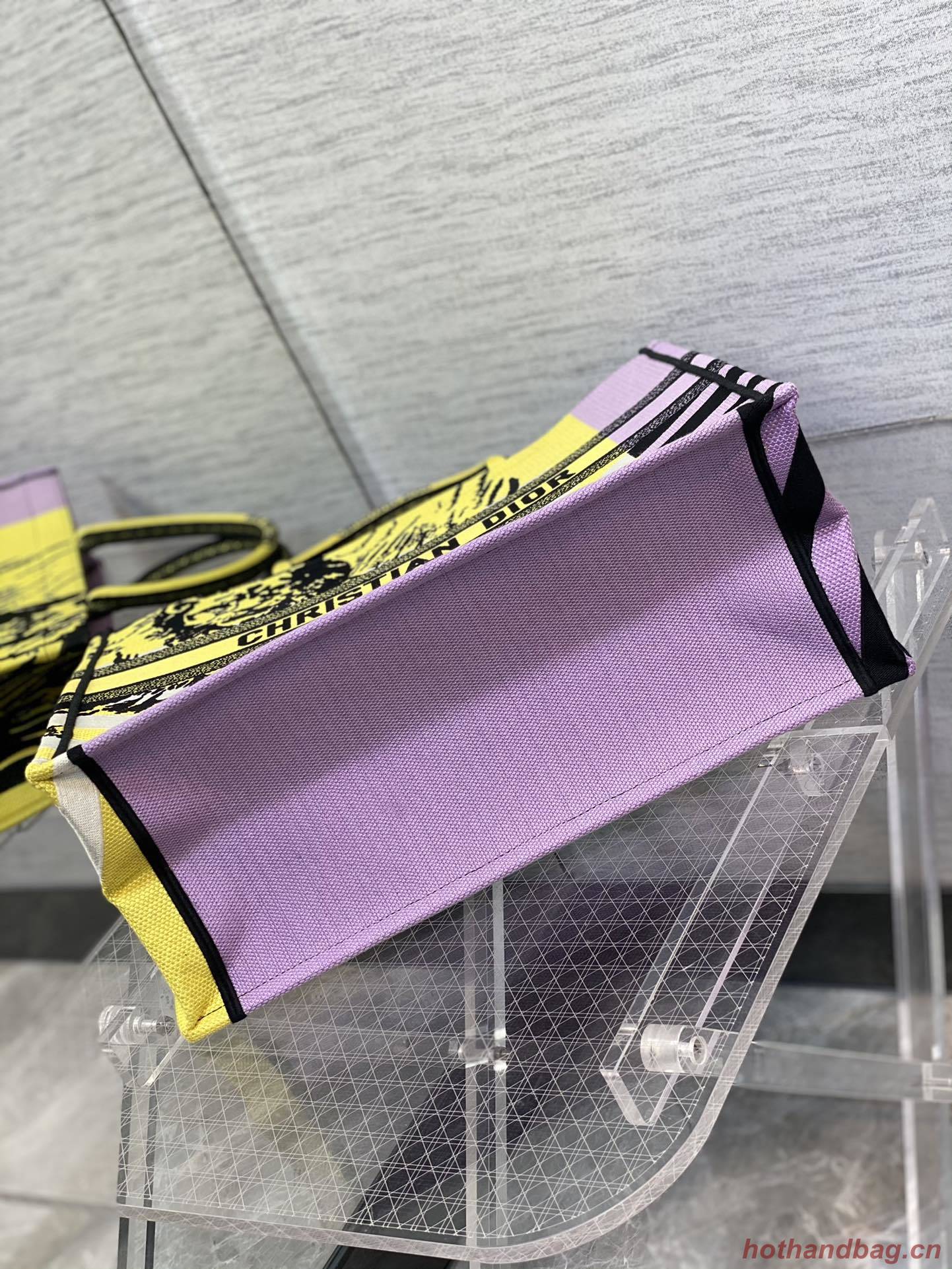 DIOR BOOK TOTE BAG TOILE DE JOUY M1286-27 yellow DIOR BOOK TOTE BAG TOILE DE JOUY M1286-27 yellow