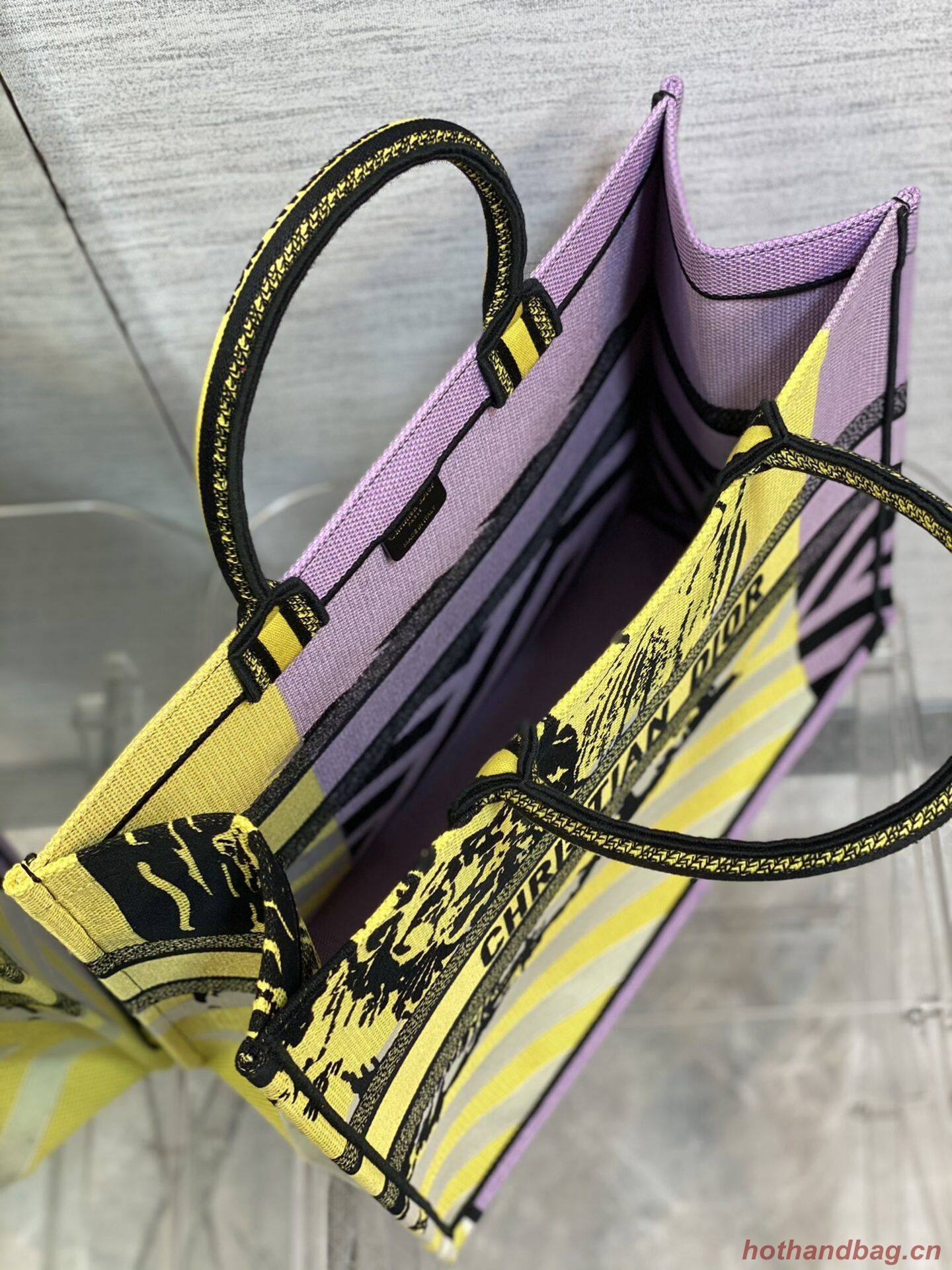 DIOR BOOK TOTE BAG TOILE DE JOUY M1286-27 yellow DIOR BOOK TOTE BAG TOILE DE JOUY M1286-27 yellow