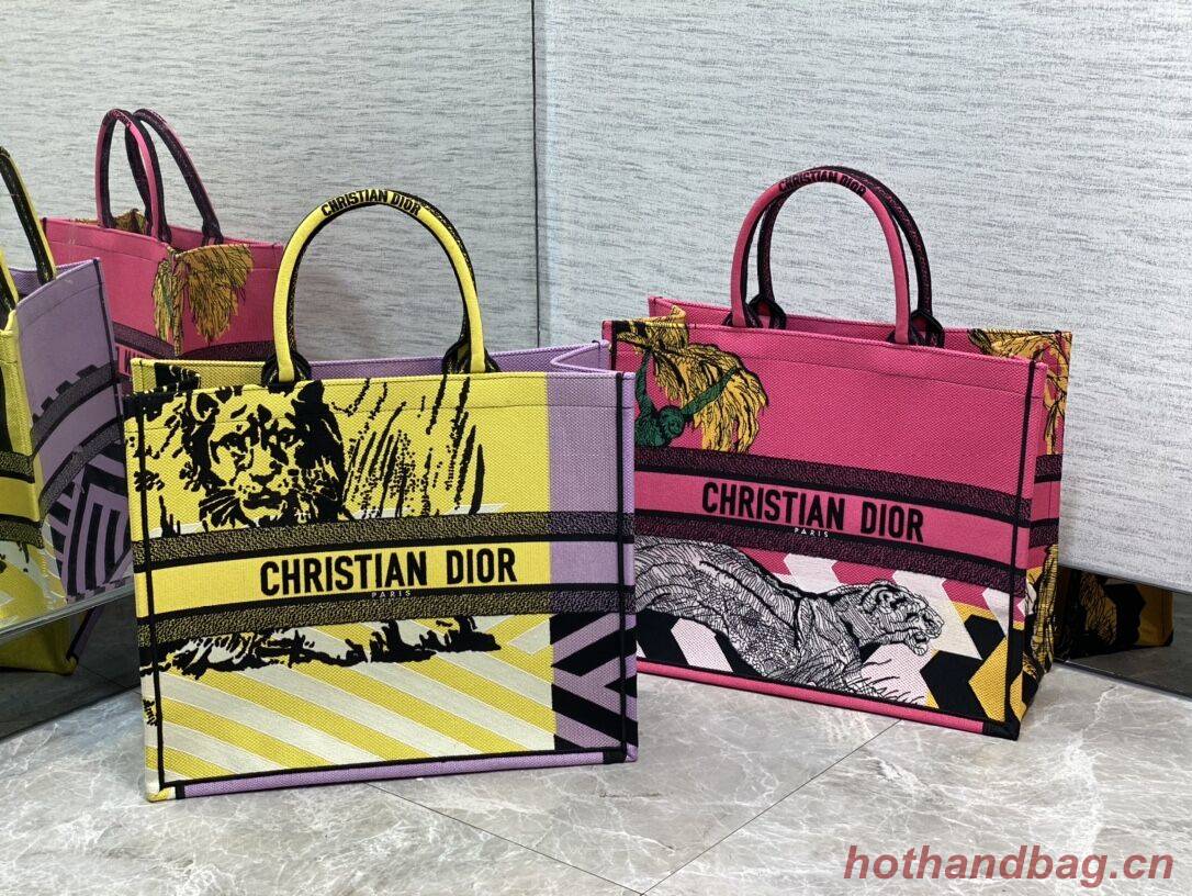DIOR BOOK TOTE BAG TOILE DE JOUY M1286-27 yellow DIOR BOOK TOTE BAG TOILE DE JOUY M1286-27 yellow