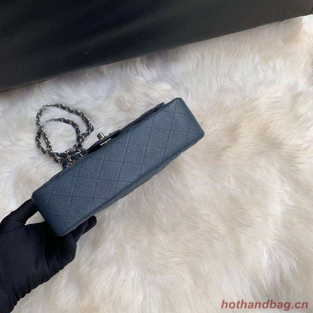 Chanel Flap Shoulder Bag Grained Caviar Leather A01113 Dark Blue Chanel Flap Shoulder Bag Grained Caviar Leather A01113 Dark Blue