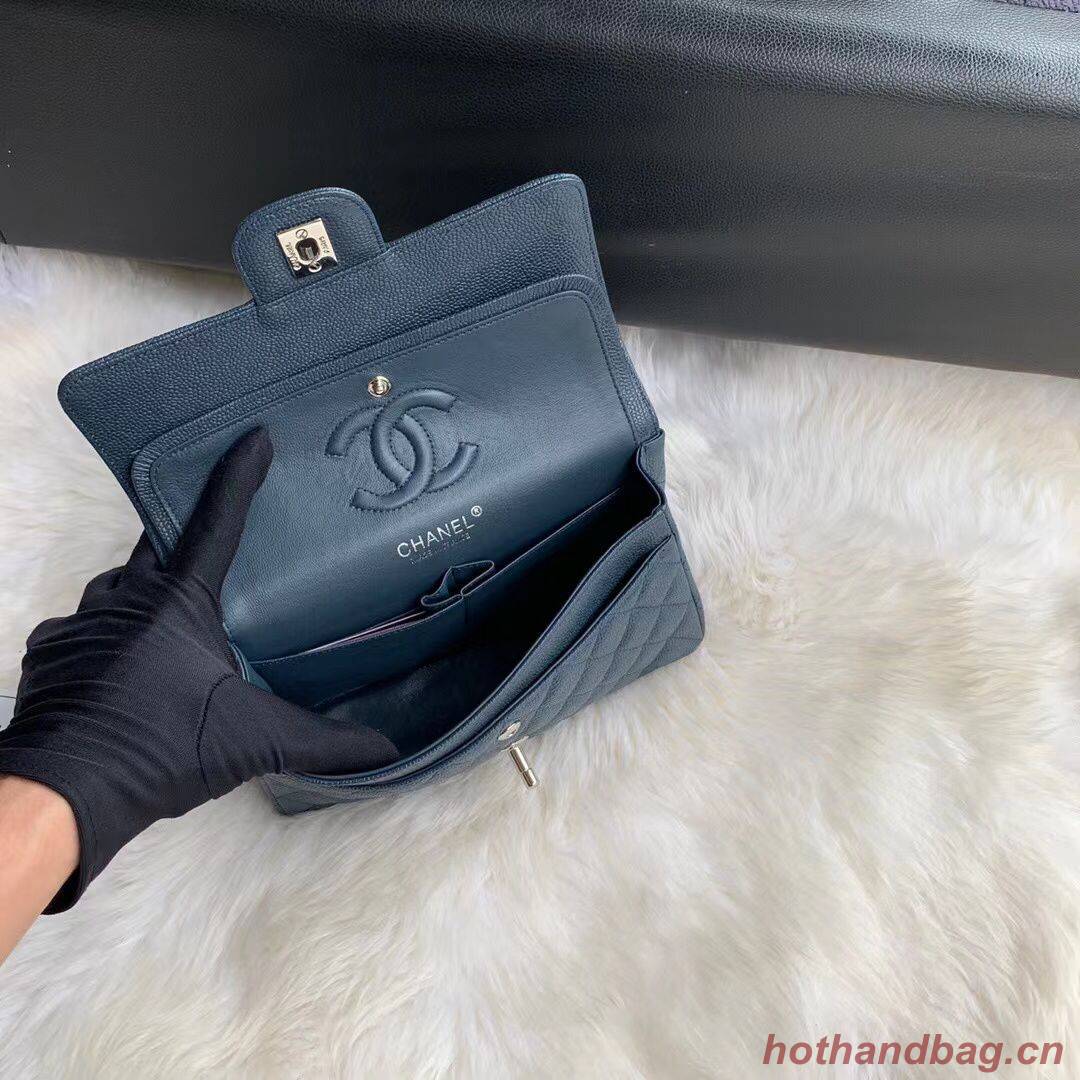 Chanel Flap Shoulder Bag Grained Caviar Leather A01113 Dark Blue Chanel Flap Shoulder Bag Grained Caviar Leather A01113 Dark Blue