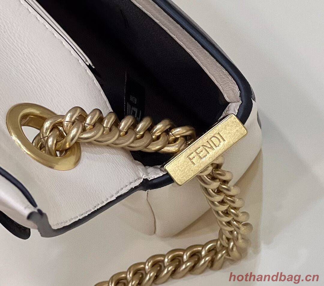 Fendi Baguette Sheepskin bag 8BR6551 Cream & black Fendi Baguette Sheepskin bag 8BR6551 Cream & black